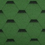 zelený asfaltový šindel Guttatec Hexagonal, samolepící, 5 let záruka