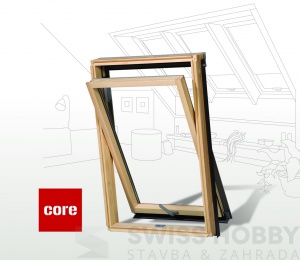 Dřevěné střešní okno s mikroventilací CORE
