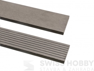 WPC plotovka Guttafence drážkovaná rovná, světle šedá WPC plotovka Guttafence drážkovaná rovná, světle šedá