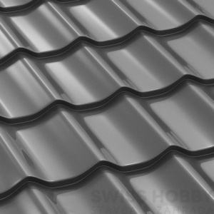 Plechová střešní krytina Classic Tile 2250 x 1200 mm - RAL 7024 grafit Plechová střešní krytina Classic Tile 2250 x 1200 mm - RAL 7024 grafit