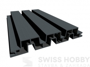 Plotová deska lamelová p+d DuoFuse DF4B20 - grafitová černá (GB) - 2 m