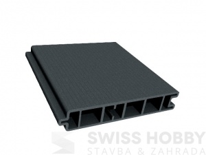 Plotová deska rovná p+d DuoFuse DF1B15 - grafitové černá (GB) - 2 m