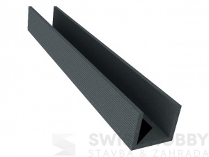 Plotový U-profil velký DuoFuse DF4U40 - grafitová černá Plotový U-profil velký DuoFuse DF4U40 - grafitová černá