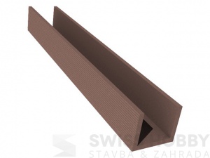 Plotový U-profil velký DuoFuse DF4U40 - tropická hnědá Plotový U-profil velký DuoFuse DF4U40 - tropická hnědá