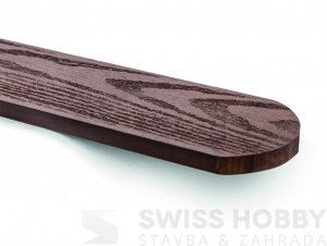 Guttafence WPC plotovka oblá 72 x 11 x 1000 mm tmavě hnědá Guttafence WPC plotovka oblá 72 x 11 x 1000 mm tmavě hnědá