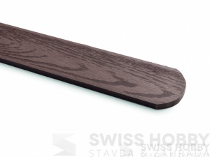 Guttafence WPC plotovka oblá 72 x 11 x 1800 mm tmavě hnědá Guttafence WPC plotovka oblá 72 x 11 x 1800 mm tmavě hnědá