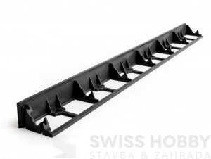 Neviditelný plastový obrubník Guttagarden - černý