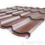 Plechová střešní krytina Classic Tile - RAL 8017 hnědá Plechová střešní krytina Classic Tile - RAL 8017 hnědá