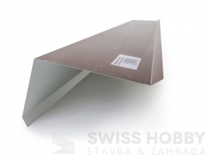 Plechová vrchní štítová lišta - 2000 mm, černá Plechová vrchní štítová lišta - 2000 mm, černá