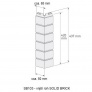 Vnější roh SOLID BRICK - rozměry